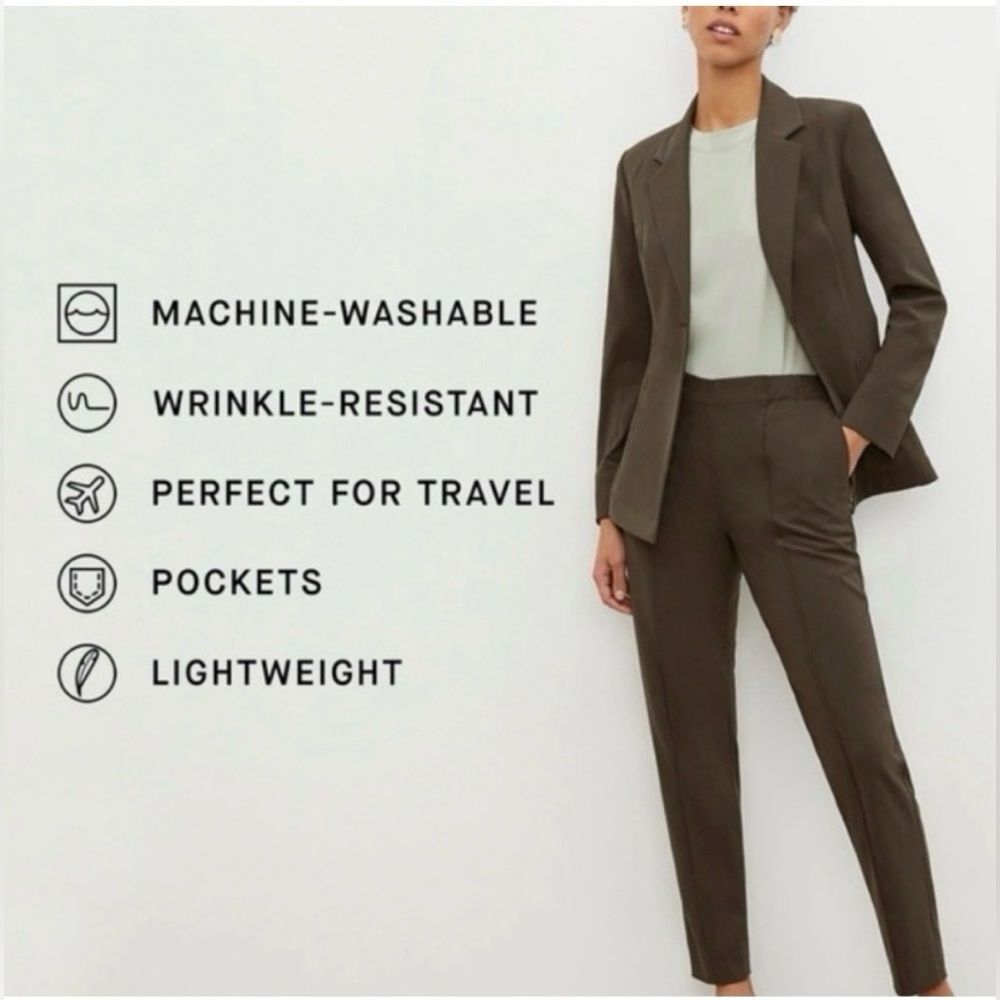 MM. Lafleur Colby Travel Pant 3.0 Origamitech Olive Green Sz 0 NWT - Picture 5 of 10
